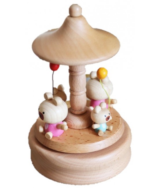四個小熊 木質音樂盒 MUSIC BOX